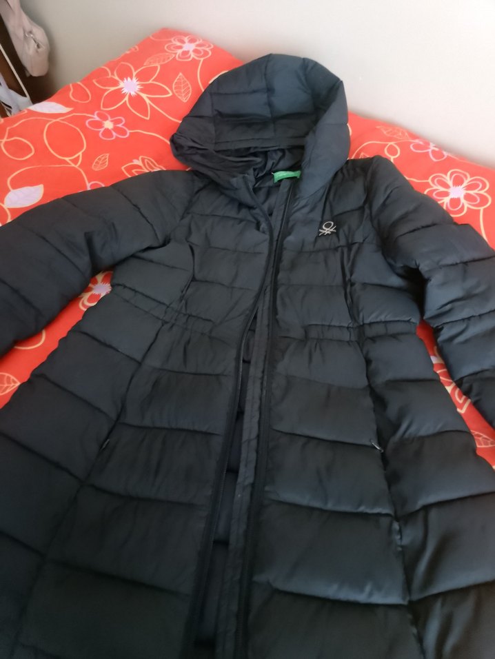 Çocuk Siyah Kapitone Kışlık Mont - Görsel 5