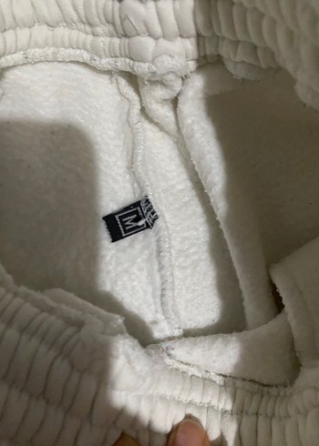 Beyaz Rahat Kesim erkek Eşofman Altı - Görsel 4