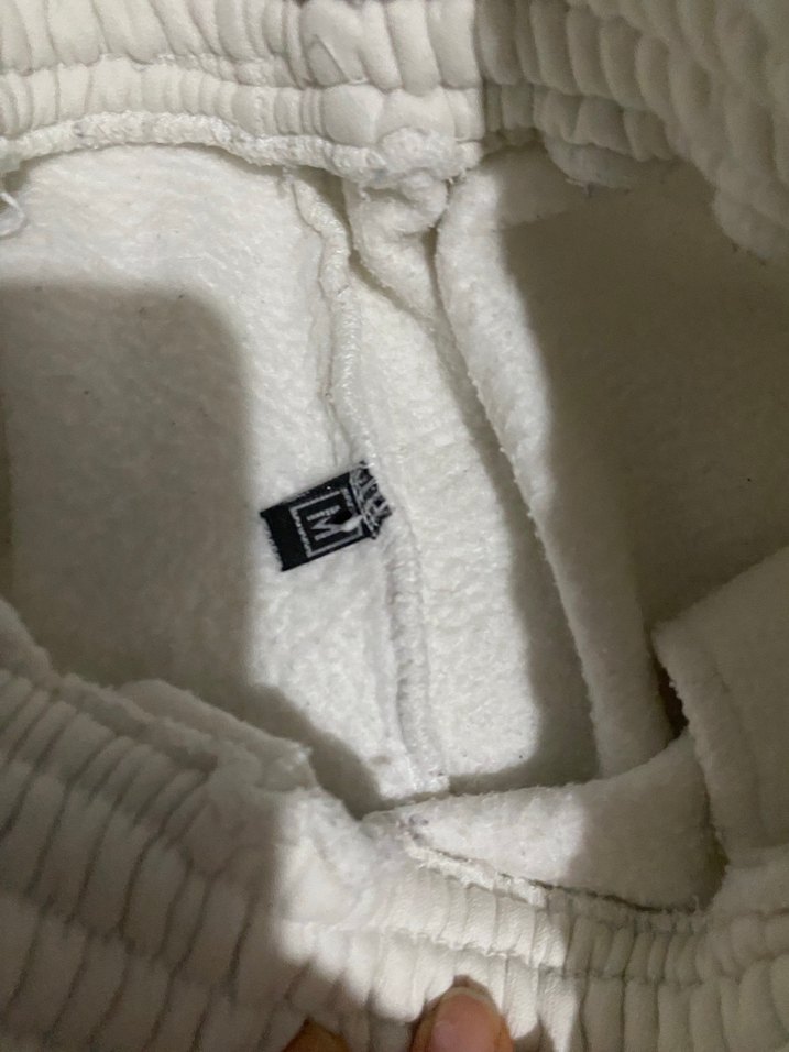 Beyaz Rahat Kesim erkek Eşofman Altı - Görsel 4