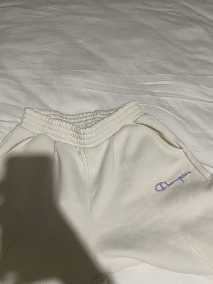 Beyaz Rahat Kesim erkek Eşofman Altı - Görsel 3