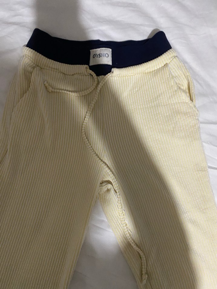 Kadın Sarı Pilili Pamuk Pantolon - Görsel 3