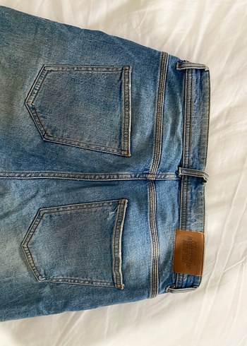 Düğmeli Mavi erkek jean Pantolon - Görsel 4