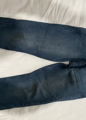 Erkek Düğmeli Mavi Denim Jean - Görsel 3