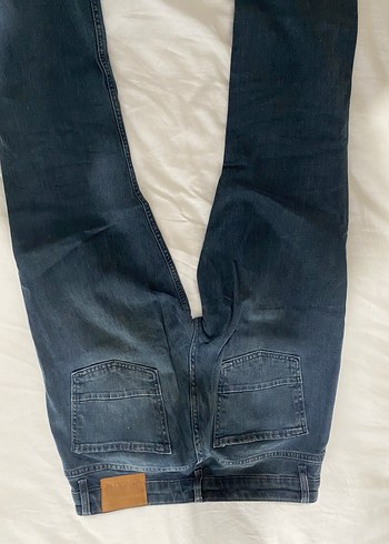 Erkek Düğmeli Mavi Denim Jean - Görsel 4