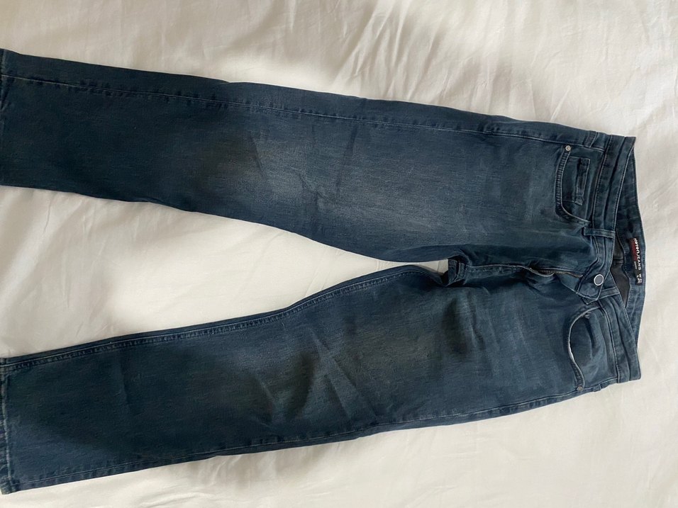 Erkek Düğmeli Mavi Denim Jean - Görsel 3