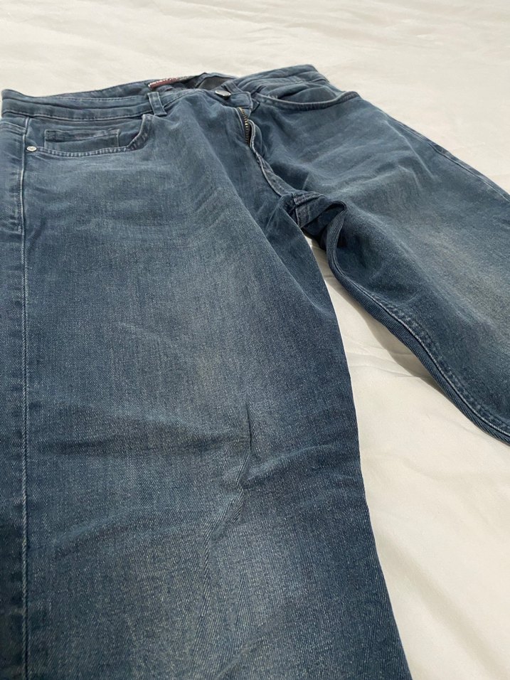 Erkek Düğmeli Mavi Denim Jean - Görsel 2