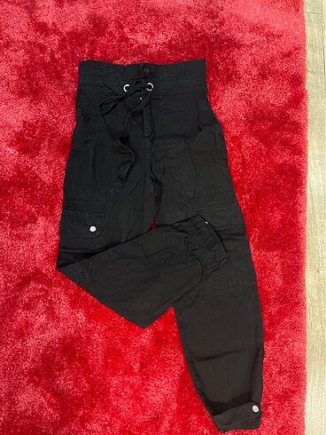 Stradivarius Siyah Kargo Pantolon