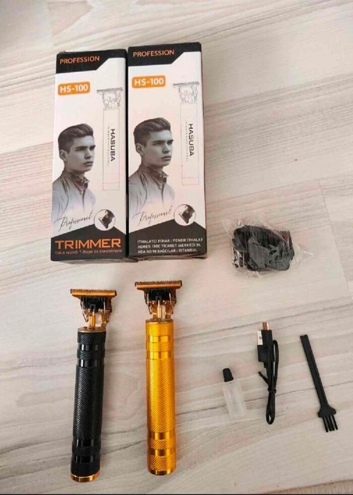 METAL GÖVDE ÇELİK BIÇAK ŞARJLI SAÇ SAKAL TIRAŞ MAKİNESİ  - Görsel 2