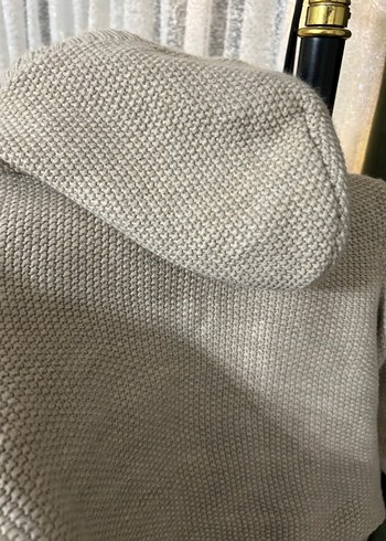 Kapüşonlu Bej Erkek bebek Hırka - Görsel 5