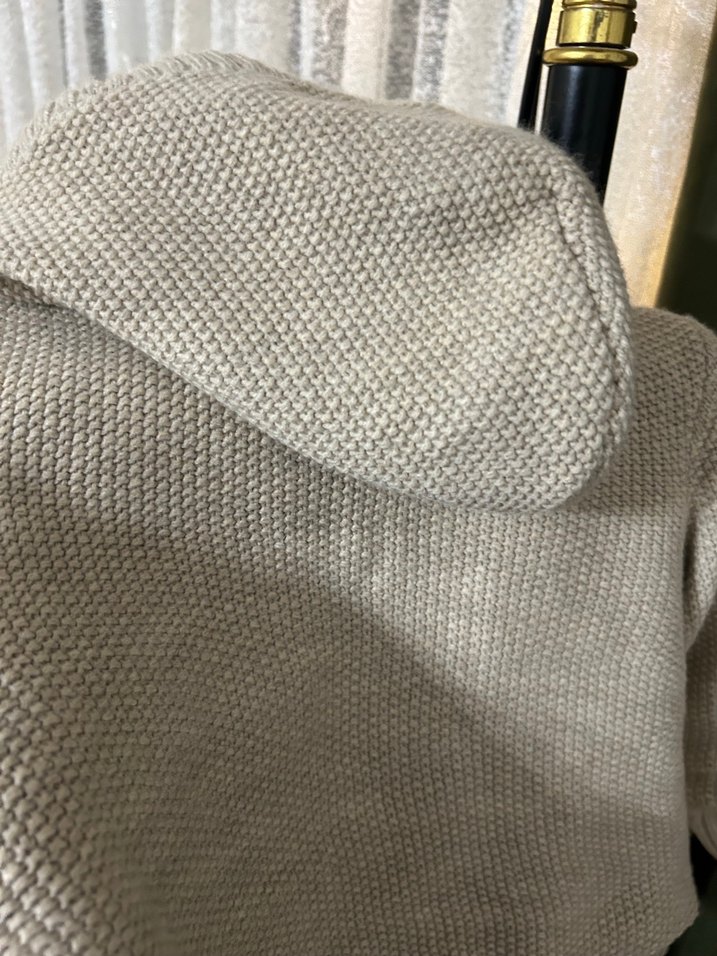 Kapüşonlu Bej Erkek bebek Hırka - Görsel 5