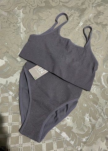 Gri Mini Bantlı Kadın Bikini - Görsel 2