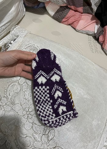 Renkli Çiçek Desenli Örgü Supla - Görsel 6