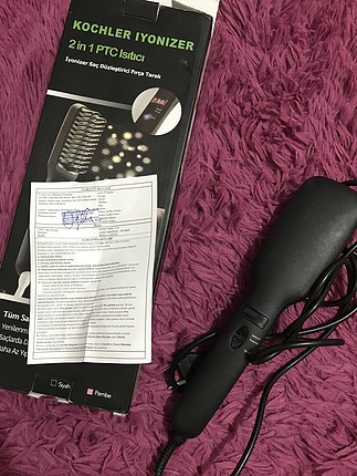 diğer Beden siyah Renk İyonizer saç düzleştirici tarak