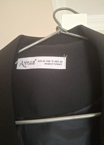 Kadın Siyah Düğmeli Midi Blazer Ceket - Görsel 3