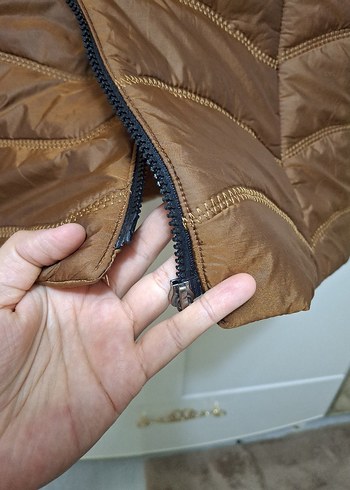 Kahverengi Uzun Suni Kürklü Kadın Yelek - Görsel 4