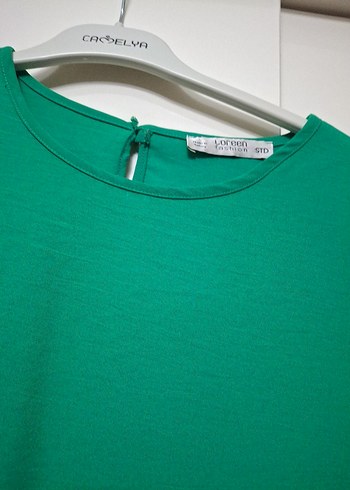 Yeşil Kadın Uzun Kollu Salaş Tunik - Görsel 2