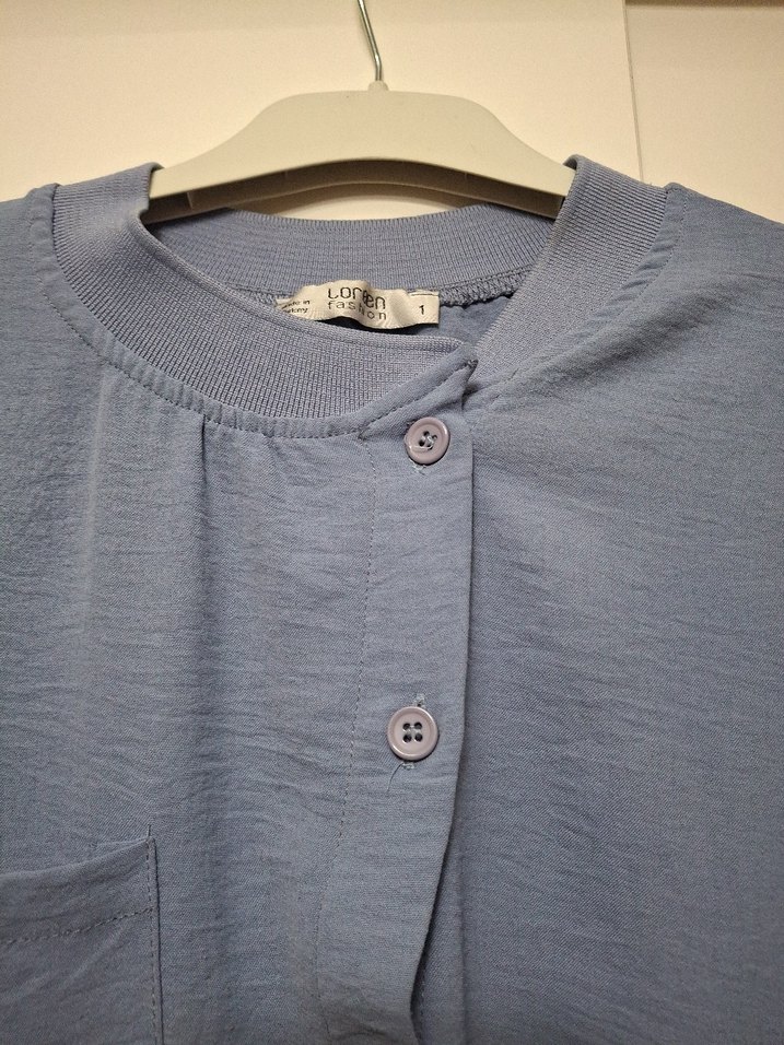 Mavi Uzun Kollu tunik - Görsel 3