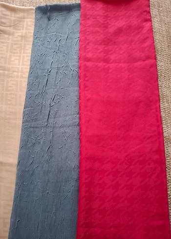 Çok Renkli Keten Pliseli Kadın Şal - Görsel 2