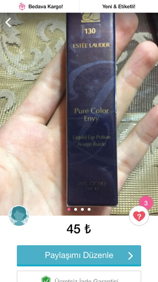 xs Beden Estee lauder sıfır ruj