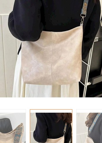 Bohem Tarzı Camel Süet Kadın Çanta - Görsel 2