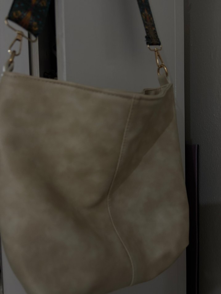 Bohem Tarzı Camel Süet Kadın Çanta - Görsel 3