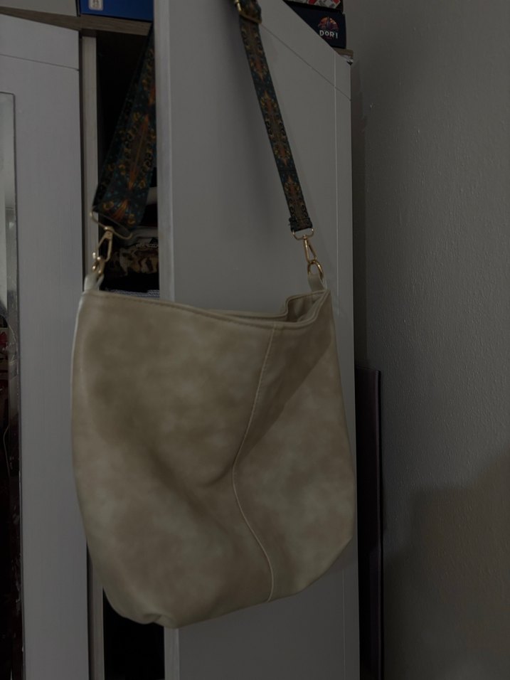 Bohem Tarzı Camel Süet Kadın Çanta - Görsel 4