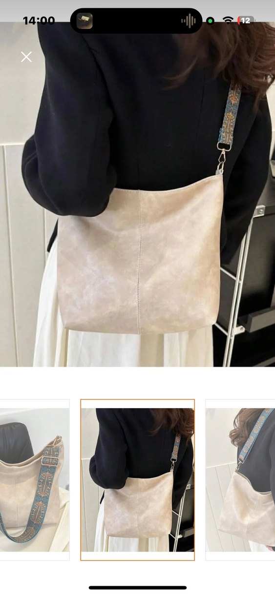 Bohem Tarzı Camel Süet Kadın Çanta - Görsel 2