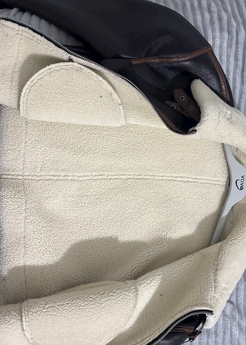 Kahverengi Kürklü Deri Kadın Ceket - Görsel 3