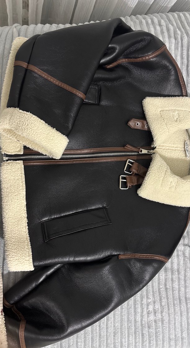 Kahverengi Kürklü Deri Kadın Ceket - Görsel 2