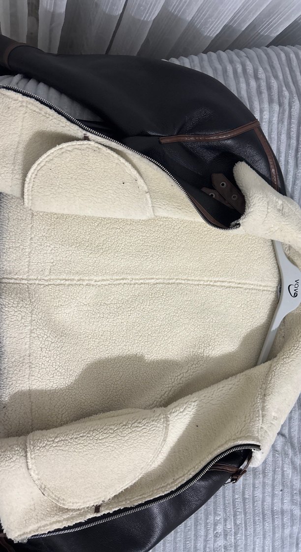 Kahverengi Kürklü Deri Kadın Ceket - Görsel 3