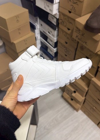 Beyaz Erkek Çocuk Spor Ayakkabı Velcro - Görsel 3