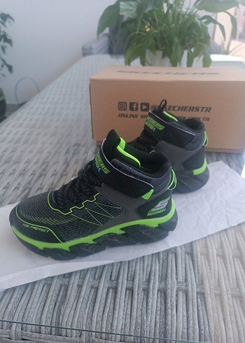 Erkek Çocuk Yeşil siyah Spor Ayakkabı Velcro - Görsel 2