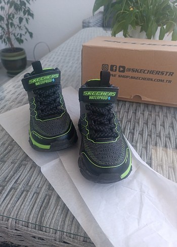 Erkek Çocuk Yeşil siyah Spor Ayakkabı Velcro - Görsel 3