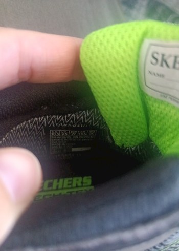 Erkek Çocuk Yeşil siyah Spor Ayakkabı Velcro - Görsel 6