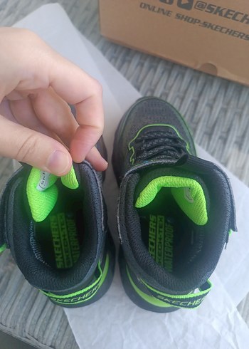 Erkek Çocuk Yeşil siyah Spor Ayakkabı Velcro - Görsel 5