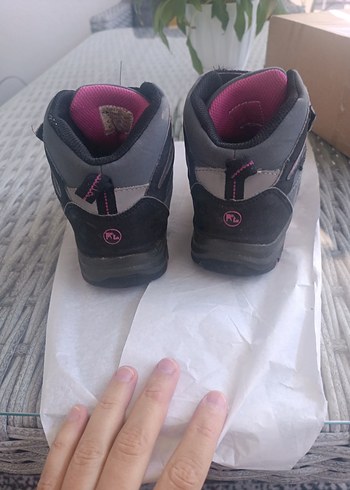 Kız Çocuk Gri Street Wear Botlar Velcro - Görsel 4