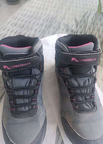 Kız Çocuk Gri Street Wear Botlar Velcro - Görsel 5