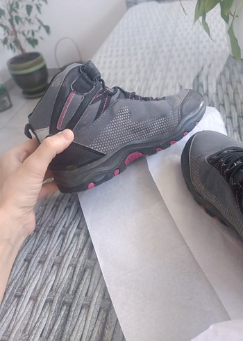 Kız Çocuk Gri Street Wear Botlar Velcro - Görsel 6