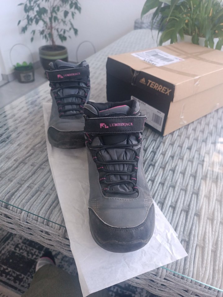 Kız Çocuk Gri Street Wear Botlar Velcro - Görsel 2