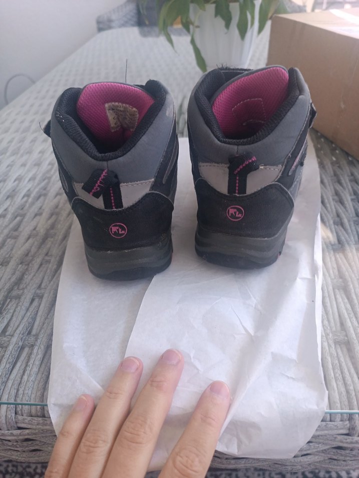 Kız Çocuk Gri Street Wear Botlar Velcro - Görsel 4