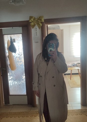 Bej Midi Kadın Trençkot - Görsel 3