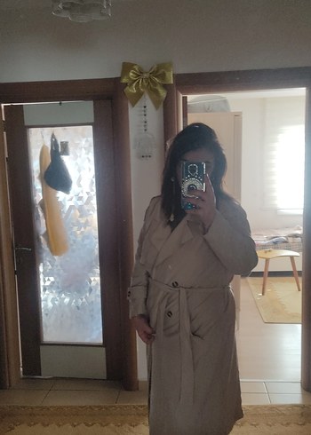 Bej Midi Kadın Trençkot - Görsel 2