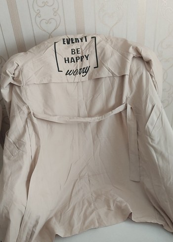 Bej Midi Kadın Trençkot - Görsel 5