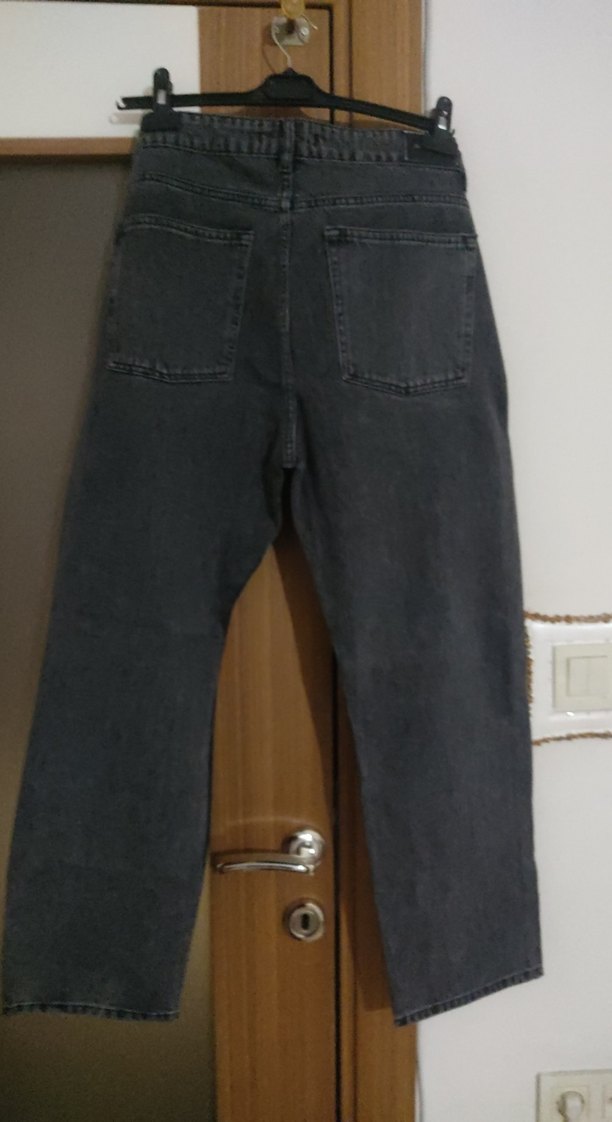 Gri Payet İşlemeli Kadın Kot Pantolon - Görsel 3