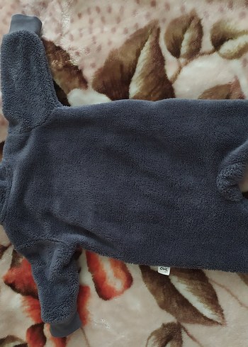 Gri Bebek Erkek Tulum Peluş Kürklü - Görsel 3