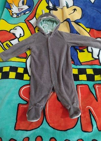 Gri Bebek Erkek Polar Tulumu Fermuarlı - Görsel 2