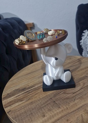 dekoratif ayılı tabak - Görsel 2