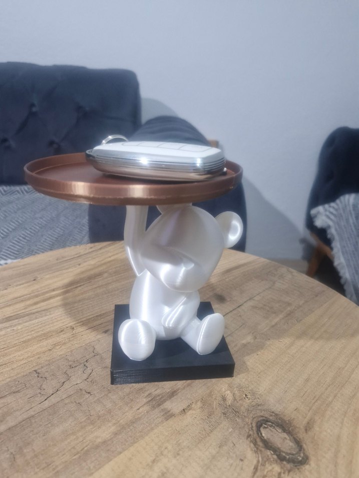 dekoratif ayılı tabak - Görsel 3