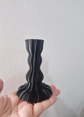 Siyah Dalgalı şamdan - Görsel 2