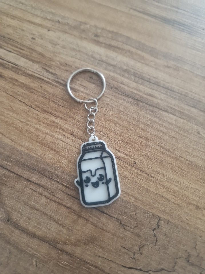 süt şeklinde anahtarlık - Görsel 2